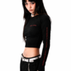 449 (1) OBSIDIAN CROP TOP