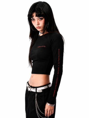 449 (1) OBSIDIAN CROP TOP
