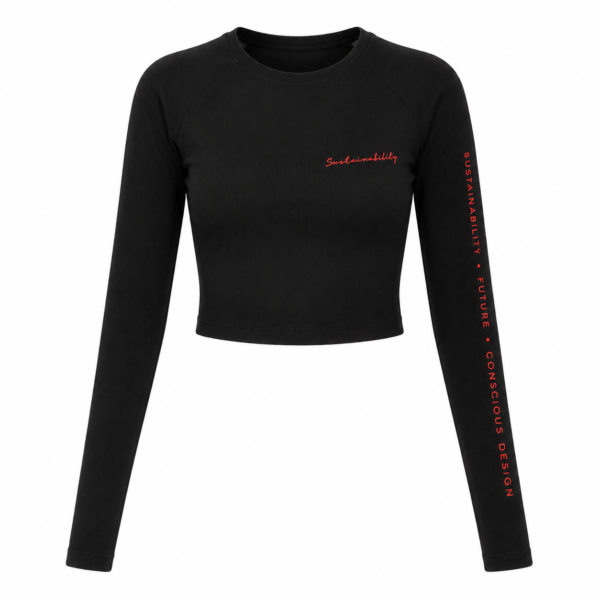 449 (2) OBSIDIAN CROP TOP